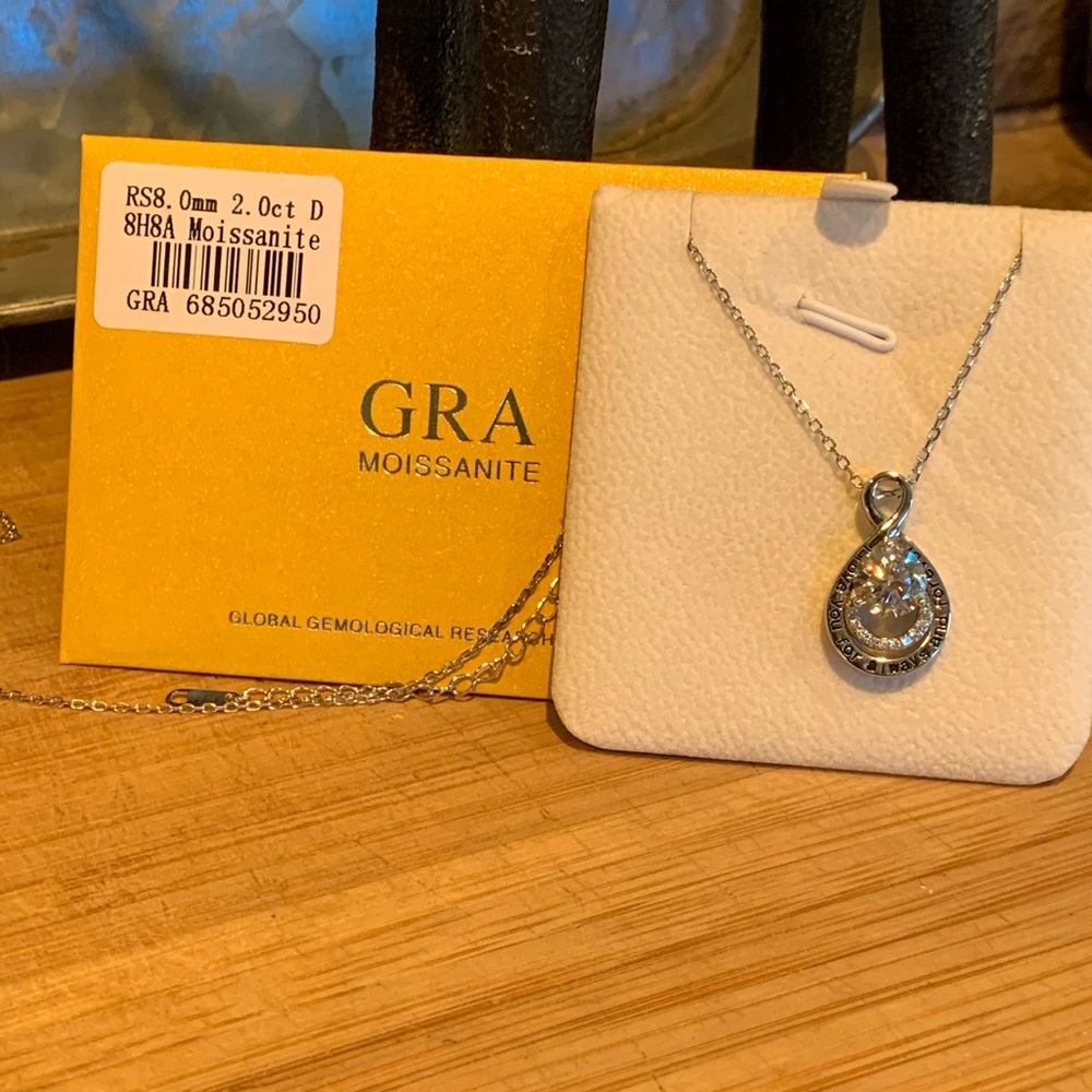 #52 Over 2 cttw Moissanite “I love you for always and forever”